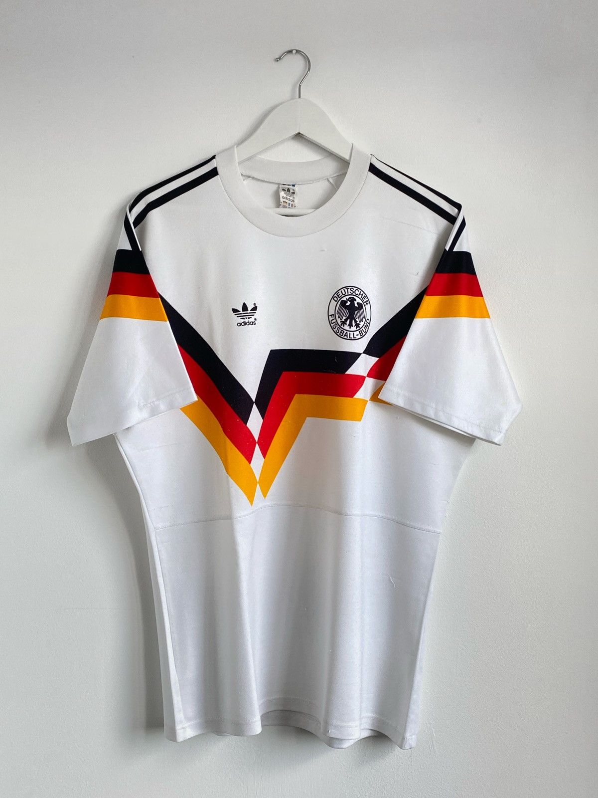 Adidas Vintage 1980s Adidas Germany Football Shirt Soccer Jersey Size US M / EU 48-50 / 2 - 1 Thumbnail