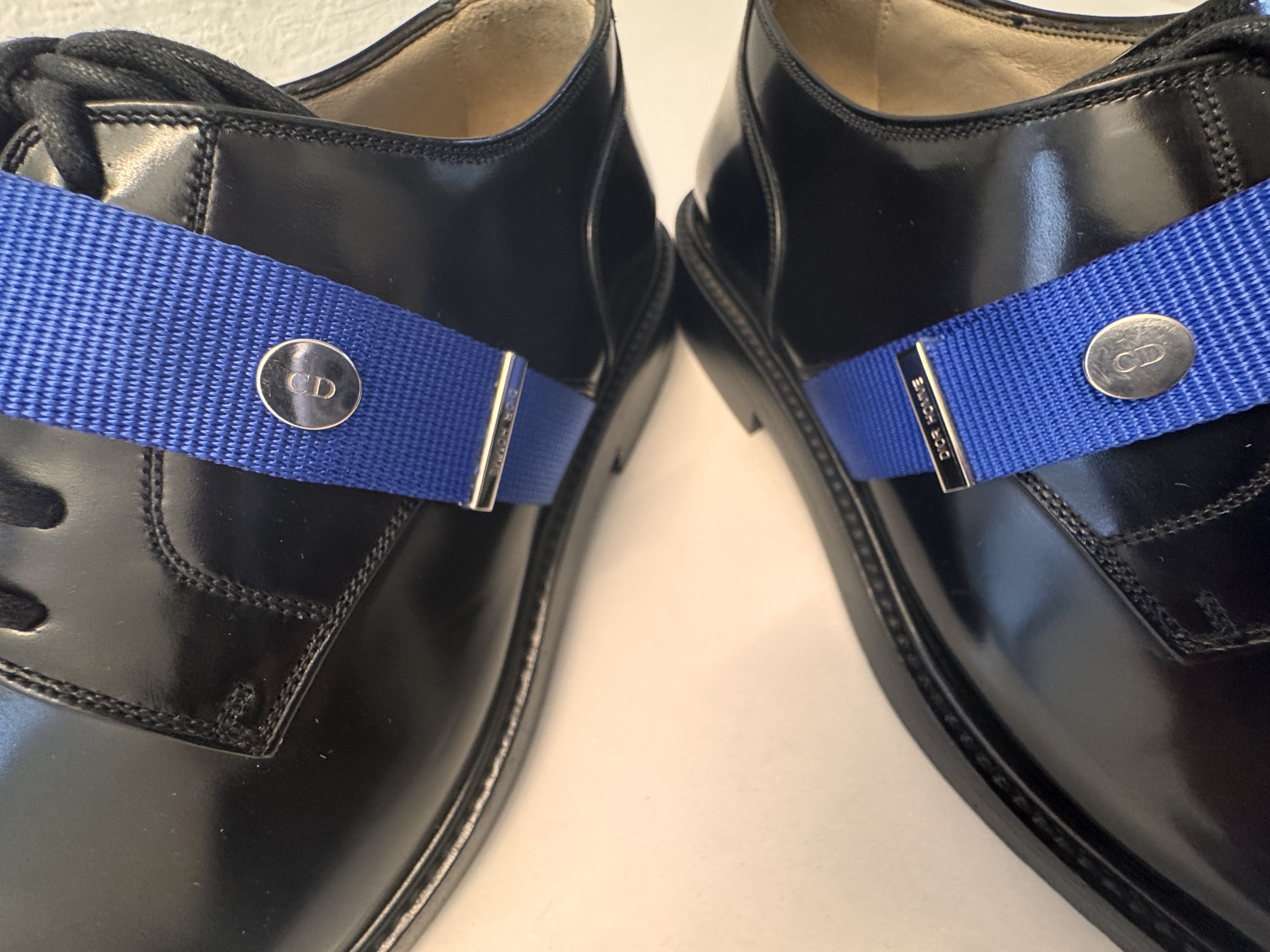 Dior DIOR HOMME H965 Derby Black Shoes with Blue belting EU39 Size US 6 / EU 39 - 2 Thumbnail