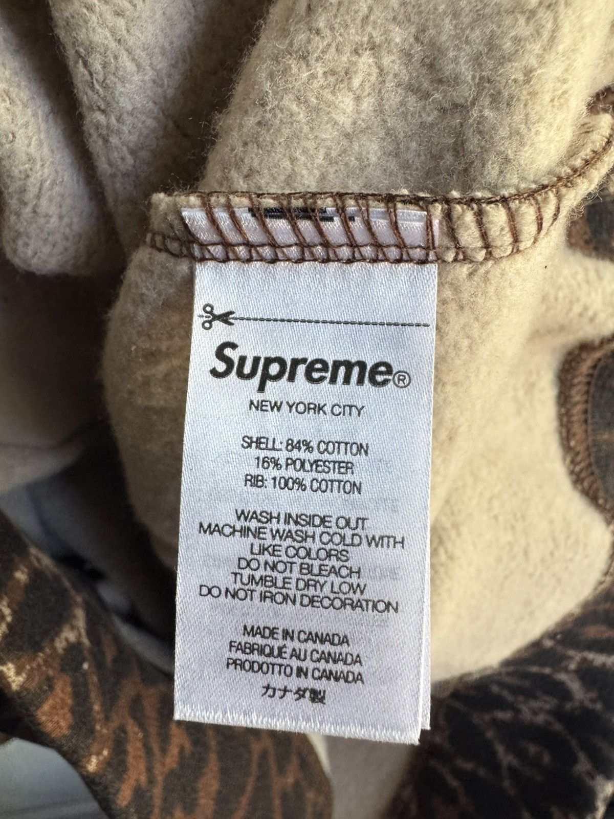 Number (N)ine × Supreme Supreme Number (N)ine Hoodie Leopard Size US XXL / EU 58 / 5 - 9 Thumbnail