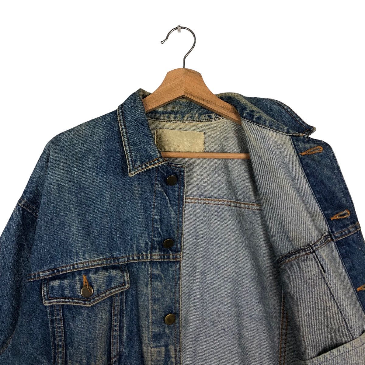 Japanese Brand 🔥90’s Vintage Denim Trucker Jacket Inspire Issey Miyake Size US M / EU 48-50 / 2 - 9 Thumbnail