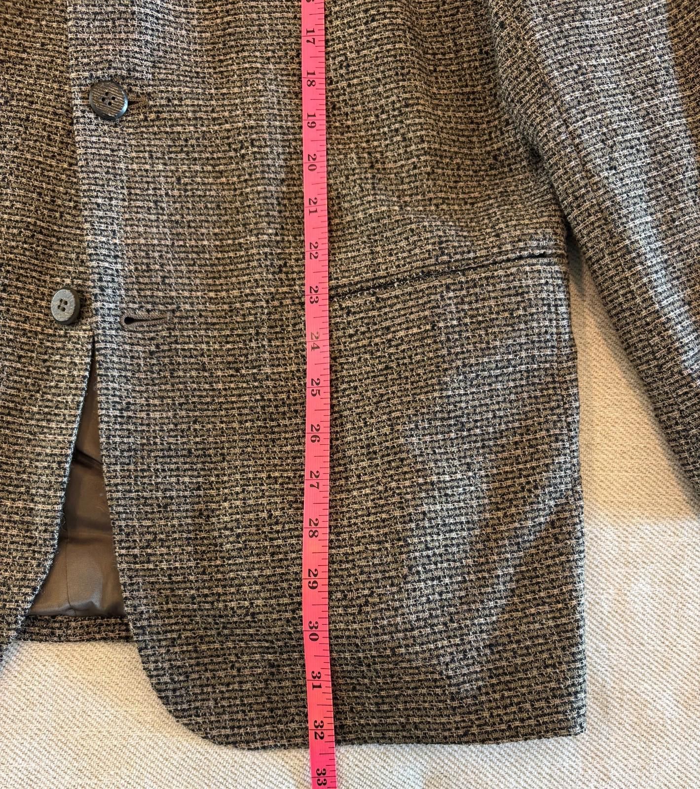 Jhane Barnes VTG Jhane Barnes Blazer 40 Vintage Merino Wool Loop Grey USA Size 40R - 7 Thumbnail