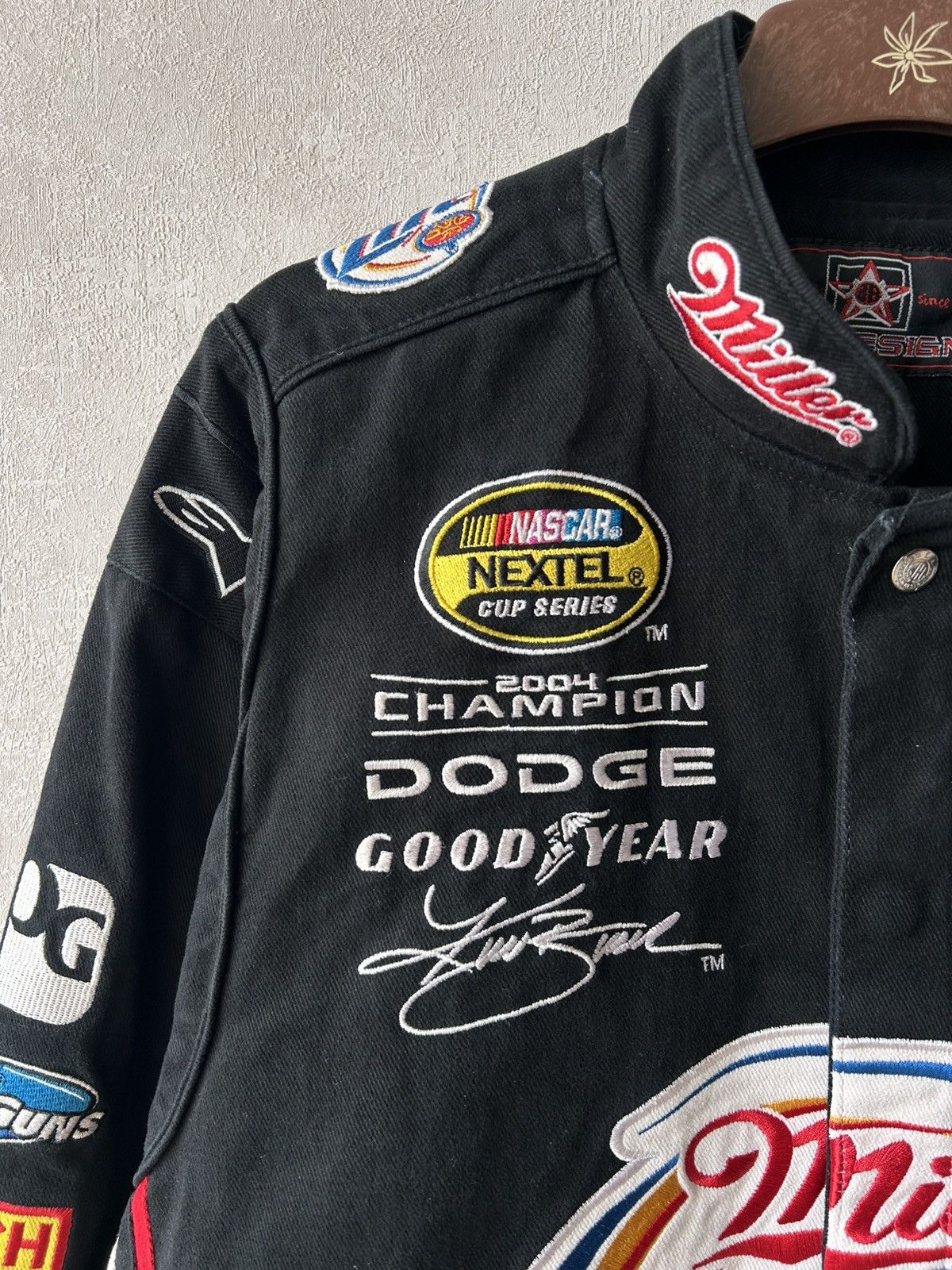 Jeff Hamilton Vintage Jeff Hamilton Miller Lite Promo Nascar Jacket Size US L / EU 52-54 / 3 - 6 Thumbnail