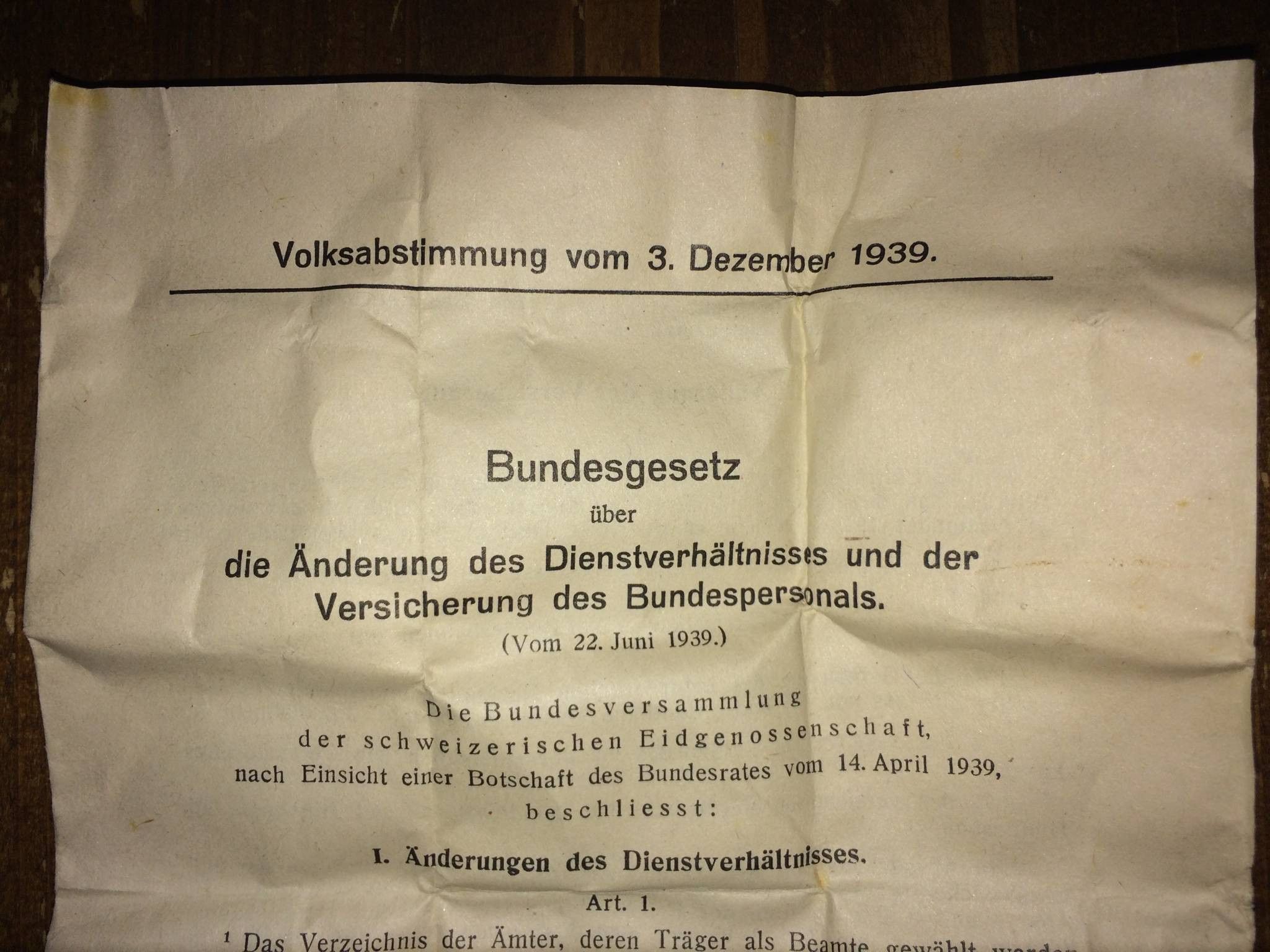 Other Referendum, Switzerland (December 1939) Size ONE SIZE - 4 Thumbnail