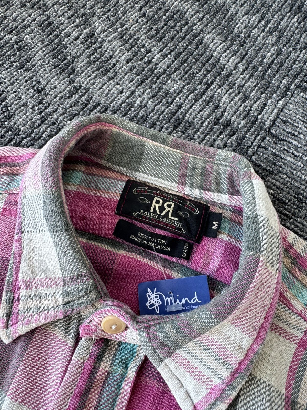 RRL Ralph Lauren RRL Ralph Lauren double RL pink flanel shirt vitage Size US M / EU 48-50 / 2 - 3 Thumbnail