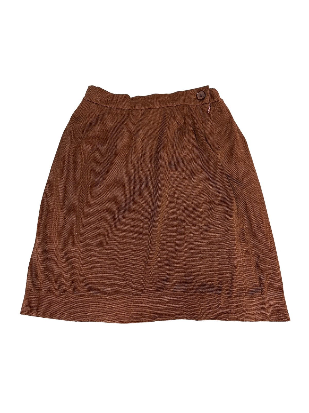 image of Vintage YVES Saint Laurent Skirt in Brown, Women's (Size 27)