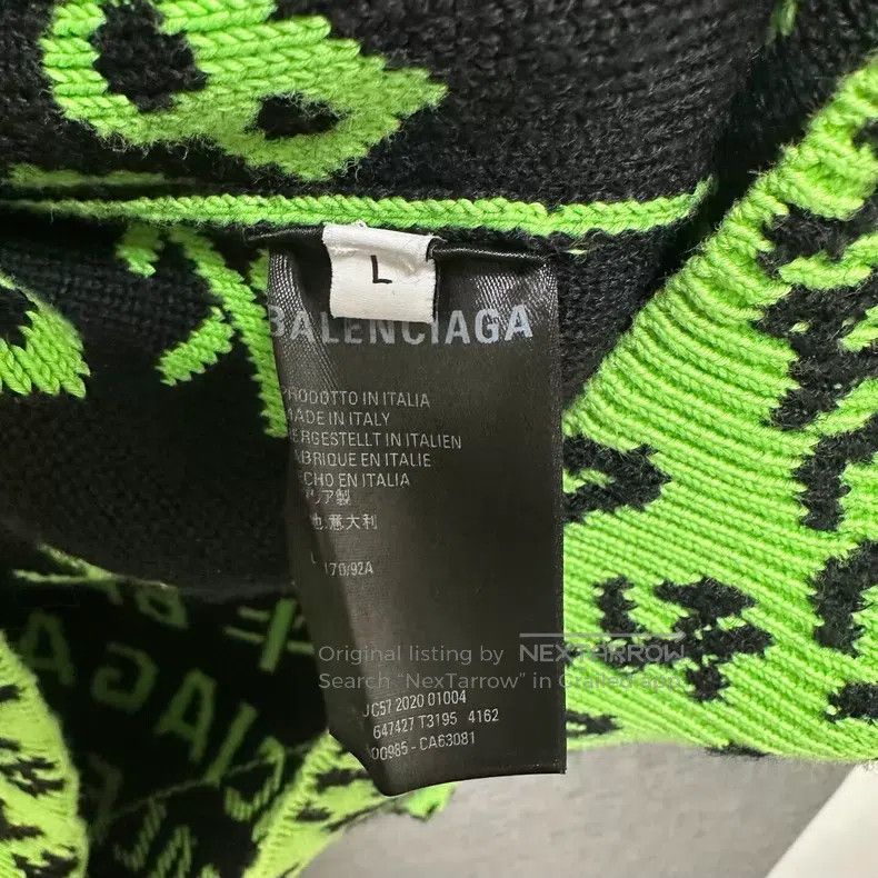 Balenciaga Balenciaga Logo Jacquard Sweater Size US L / EU 52-54 / 3 - 4 Thumbnail