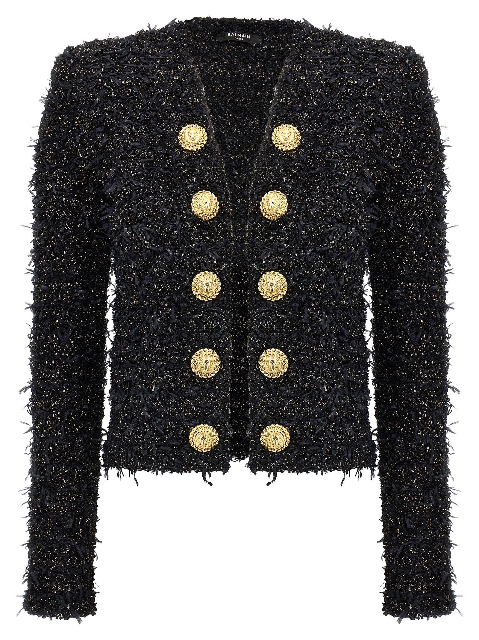Balmain Lurex Tweed Blazer Size S / US 4 / IT 40 - 1 Thumbnail