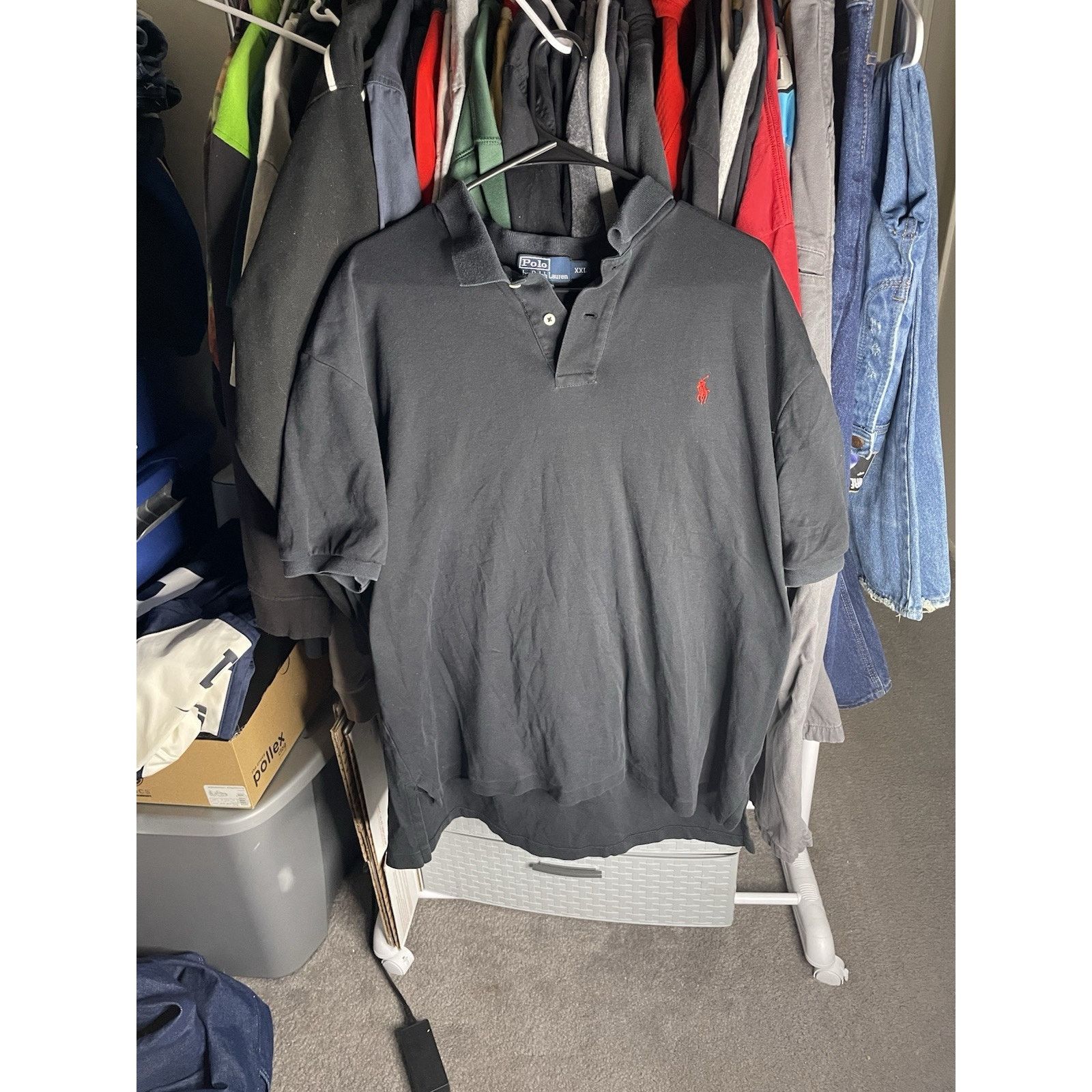Ralph Lauren Size 2XL- Vtg Men’s Polo Shirt By Ralph Lauren Men Black Red Size US XXL / EU 58 / 5 - 1 Thumbnail