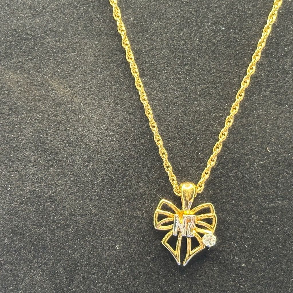 Nina Ricci Nina Ricci gold and crystal bow necklace Size ONE SIZE - 1 Thumbnail