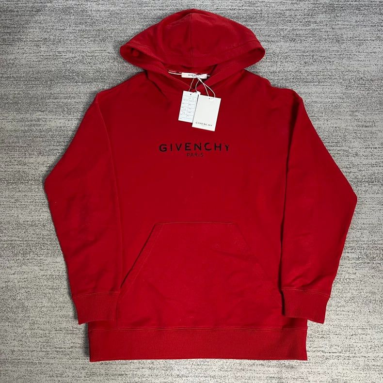 Givenchy Givenchy Red destruction logo print hoodie Size US S / EU 44-46 / 1 - 1 Thumbnail