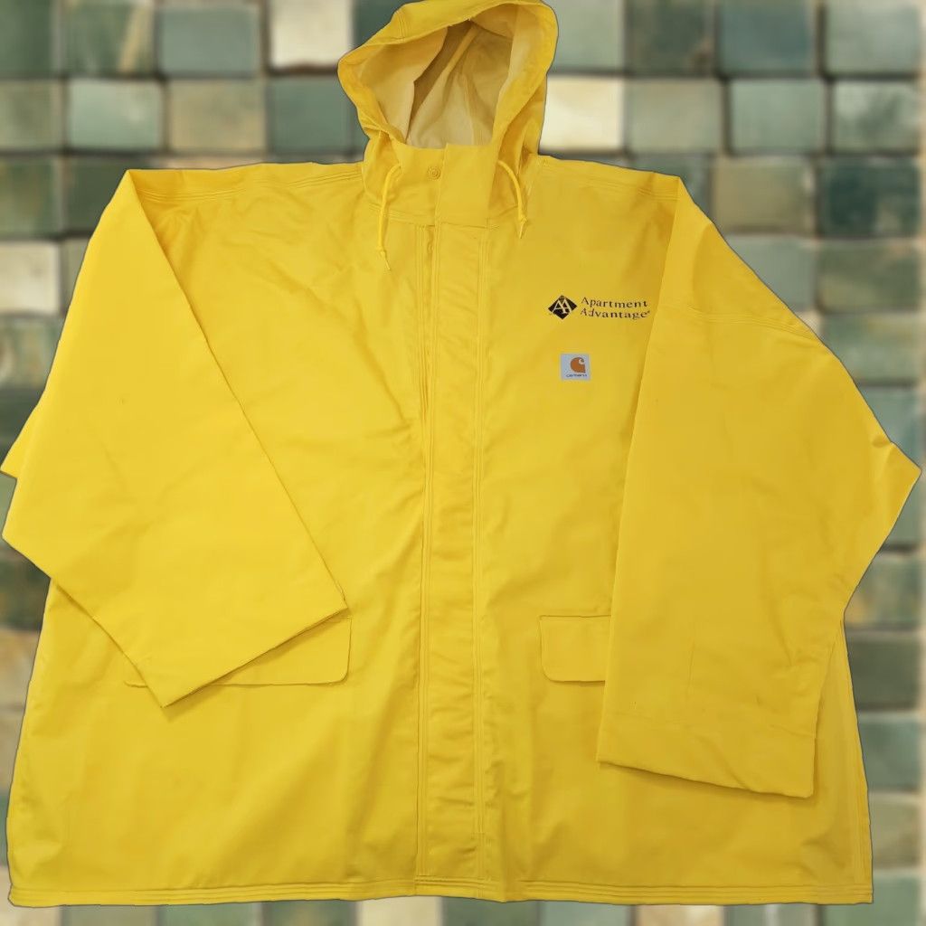 Carhartt Carhartt Jacket Mens 2XL Yellow Hooded Waterproof Rain Coat Size US XXL / EU 58 / 5 - 1 Thumbnail