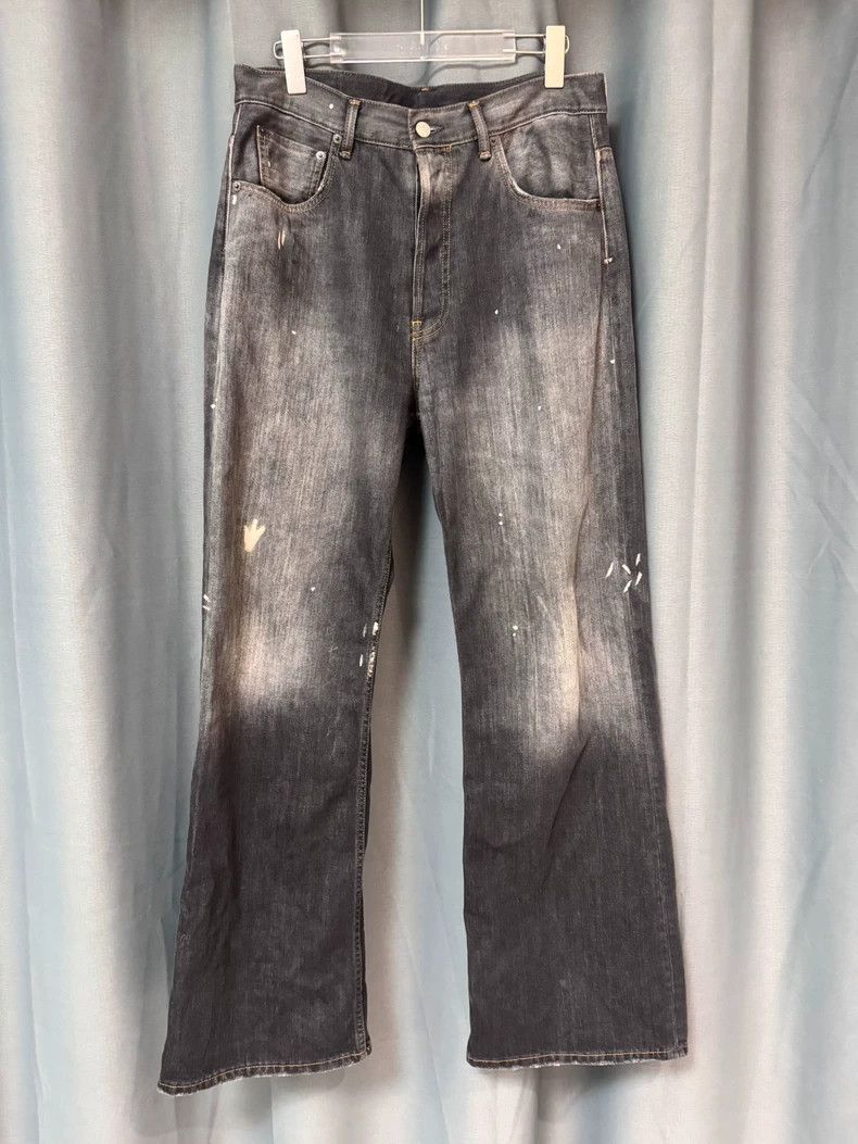 Acne Studios Acne Studios Splashed ink stained black wide-leg jeans Size US 32 / EU 48 - 1 Thumbnail