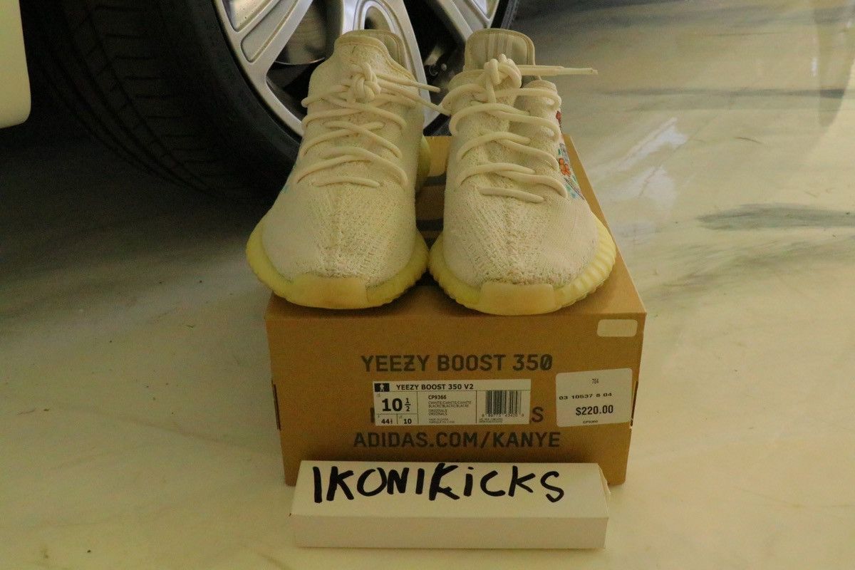Adidas × Kanye West × Yeezy Custom Adidas Yeezy Boost 350 V2 Cream Size US 10.5 / EU 43-44 - 2 Thumbnail
