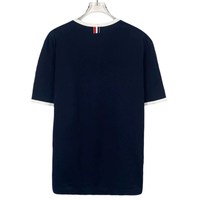 Thom Browne Thom Browne Dark blue round-neck cotton short-sleeved T-shi Size US S / EU 44-46 / 1 - 2 Thumbnail
