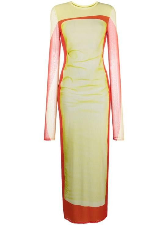 Loewe LOEWE Women Long Skirts S359Y09XBF 8107 Yellow Size L / US 10 / IT 46 - 1 Thumbnail