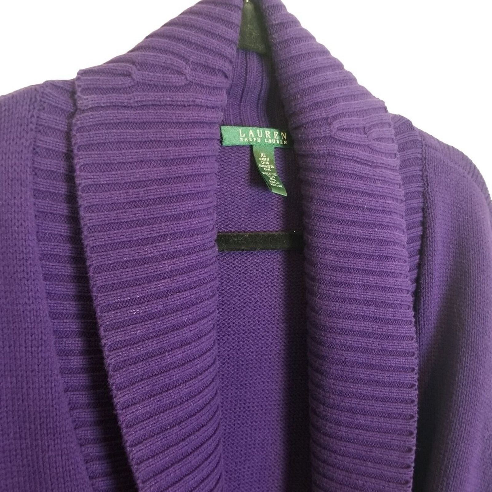 Lauren Ralph Lauren Lauren Ralph Lauren Womens Cardigan Sweater Sz XL Heavy Knit Size XL / US 12-14 / IT 48-50 - 5 Thumbnail