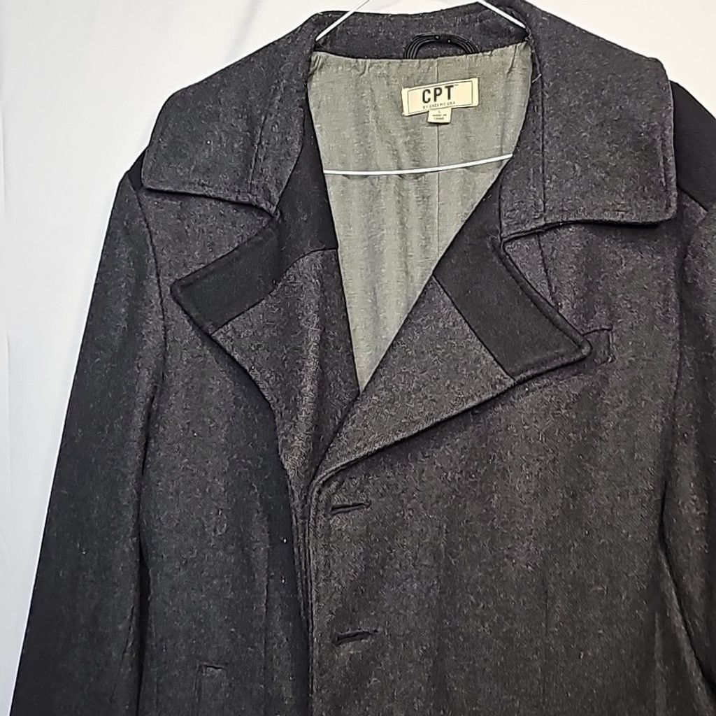 Cockpit USA CockPit USA gray WOOL button up winter coat jacket sz Large Size US L / EU 52-54 / 3 - 4 Thumbnail