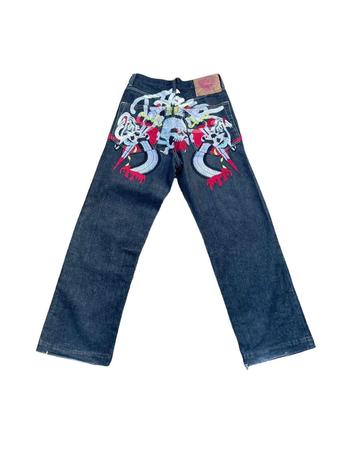 image of Don Ed Hardy Desyis Denim in Black, Men's (Size 30)