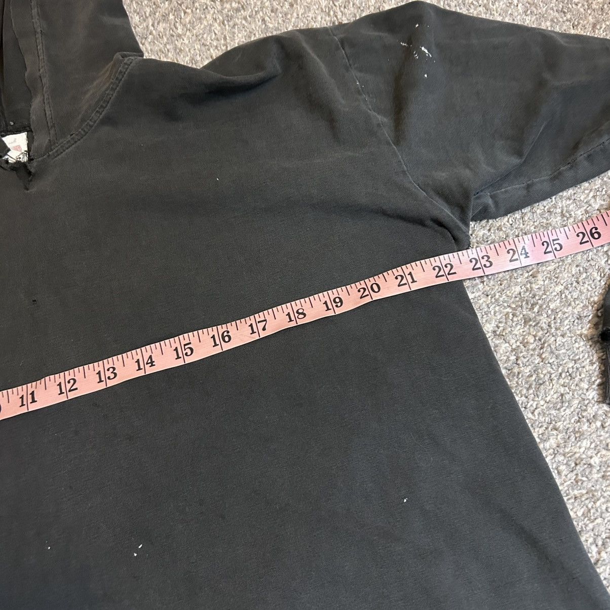 Hanes × Other × Vintage Vintage faded black blank hoodie tee shirt Size US XL / EU 56 / 4 - 6 Thumbnail
