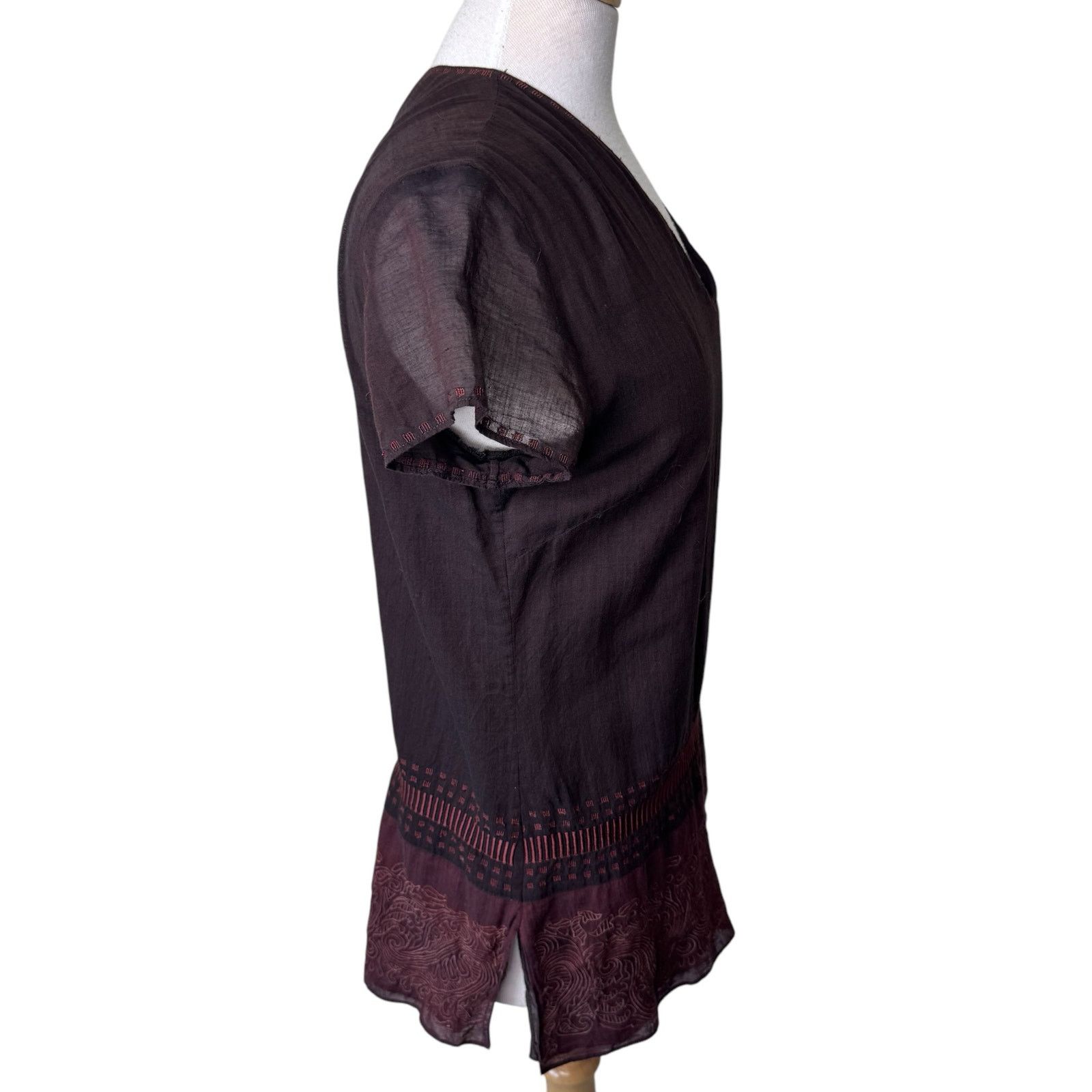 Other NITYA Embroidered Indian Inspired Blouse 100% Cotton Size 40 Size S / US 4 / IT 40 - 3 Thumbnail