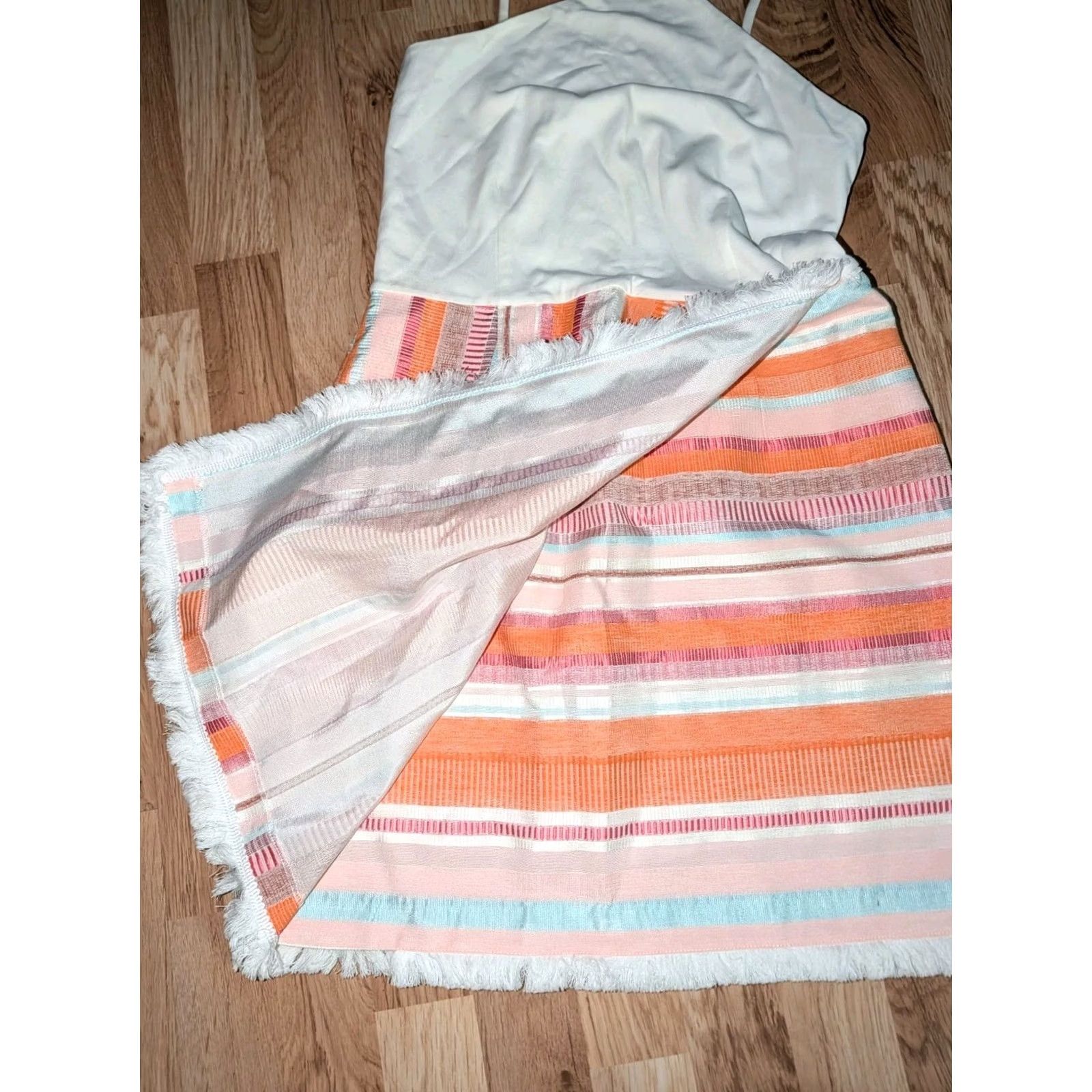 Anthropologie Hutch Dress Women's Size 10 Shift Multicolor Geometric Straps Bow Zipper City Colorful Fun Artsy Size L / US 10 / IT 46 - 2 Thumbnail