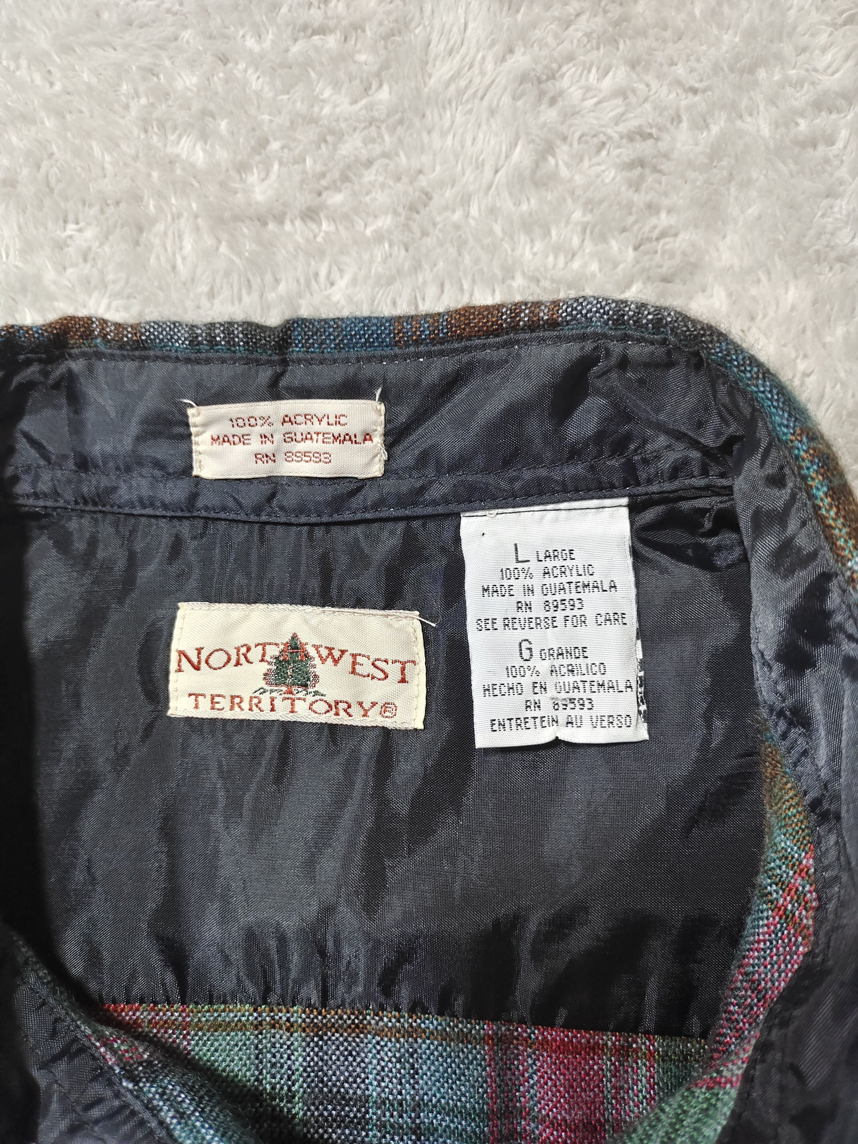 Northwest Territory × Vintage VINTAGE NORTHWEST TERRITORY FLANNEL CHECKERD L/S SHIRT Size US L / EU 52-54 / 3 - 7 Thumbnail