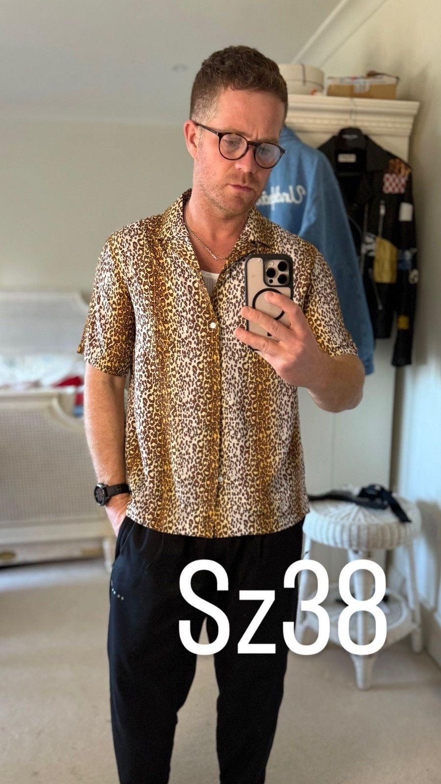 Celine $1.2k 🤑 SS23 Celine leopard Hawaiian shirt Hedi 40 38 ss Size US M / EU 48-50 / 2 - 2 Thumbnail