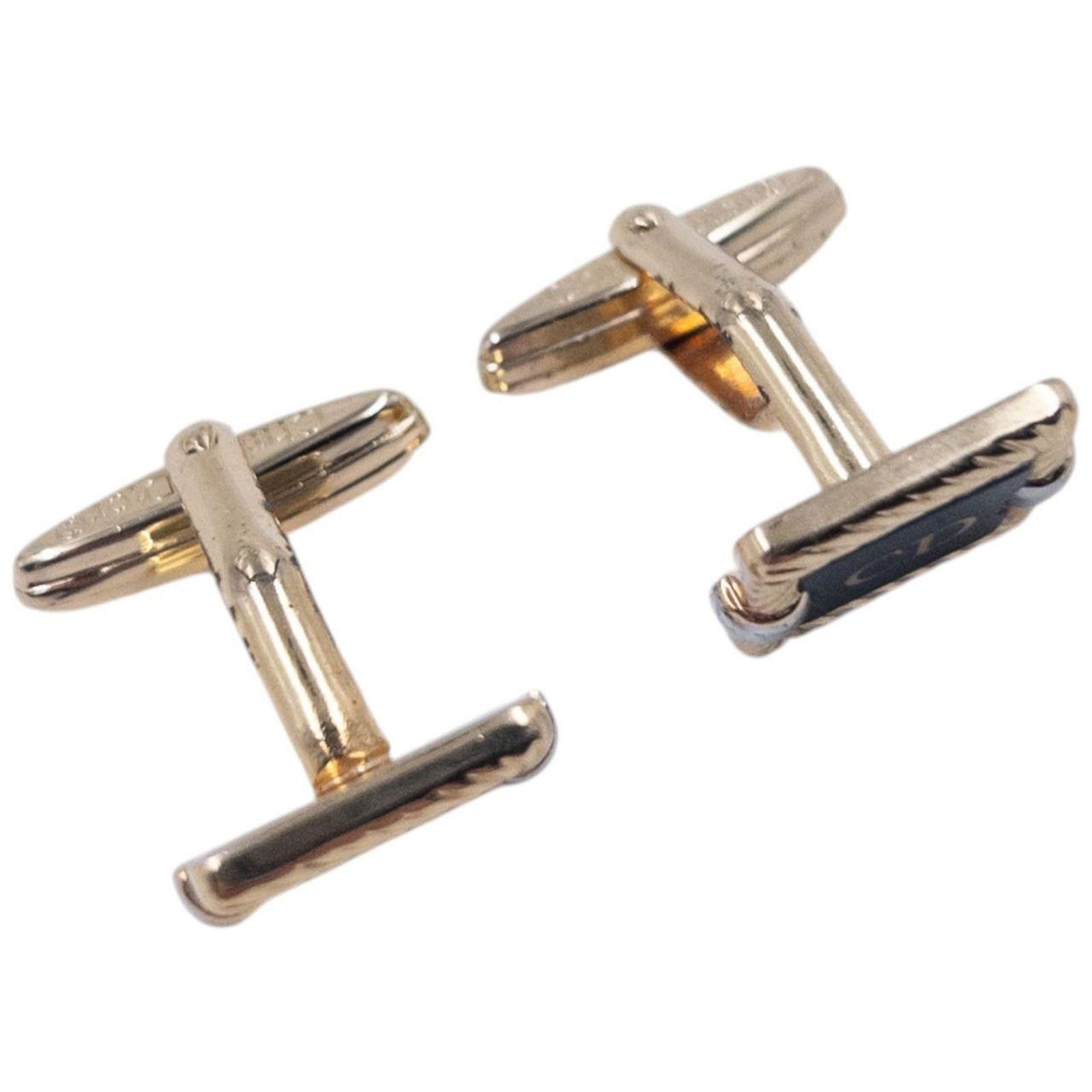 Christian Dior Monsieur Vintage 2000s Dior Embossed Cufflinks Size ONE SIZE - 5 Thumbnail