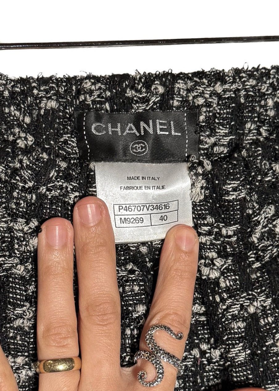 Chanel Chanel Pre-FW13 Black White Pleated Tweed Skirt Size 28" / US 6 / IT 42 - 9 Thumbnail