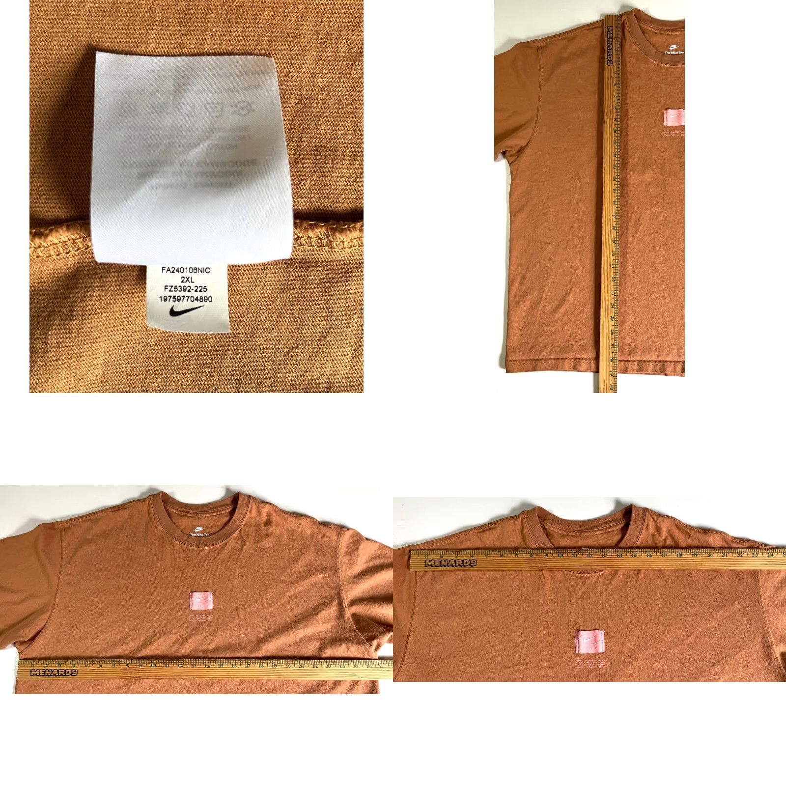 Nike Nike Sportswear Max90 T-Shirt Mens 2XL Amber Brown Crew Neck Short Sleeve Logo 100% Cotton Relaxed Fit Vintage Object? Size US XXL / EU 58 / 5 - 8 Thumbnail