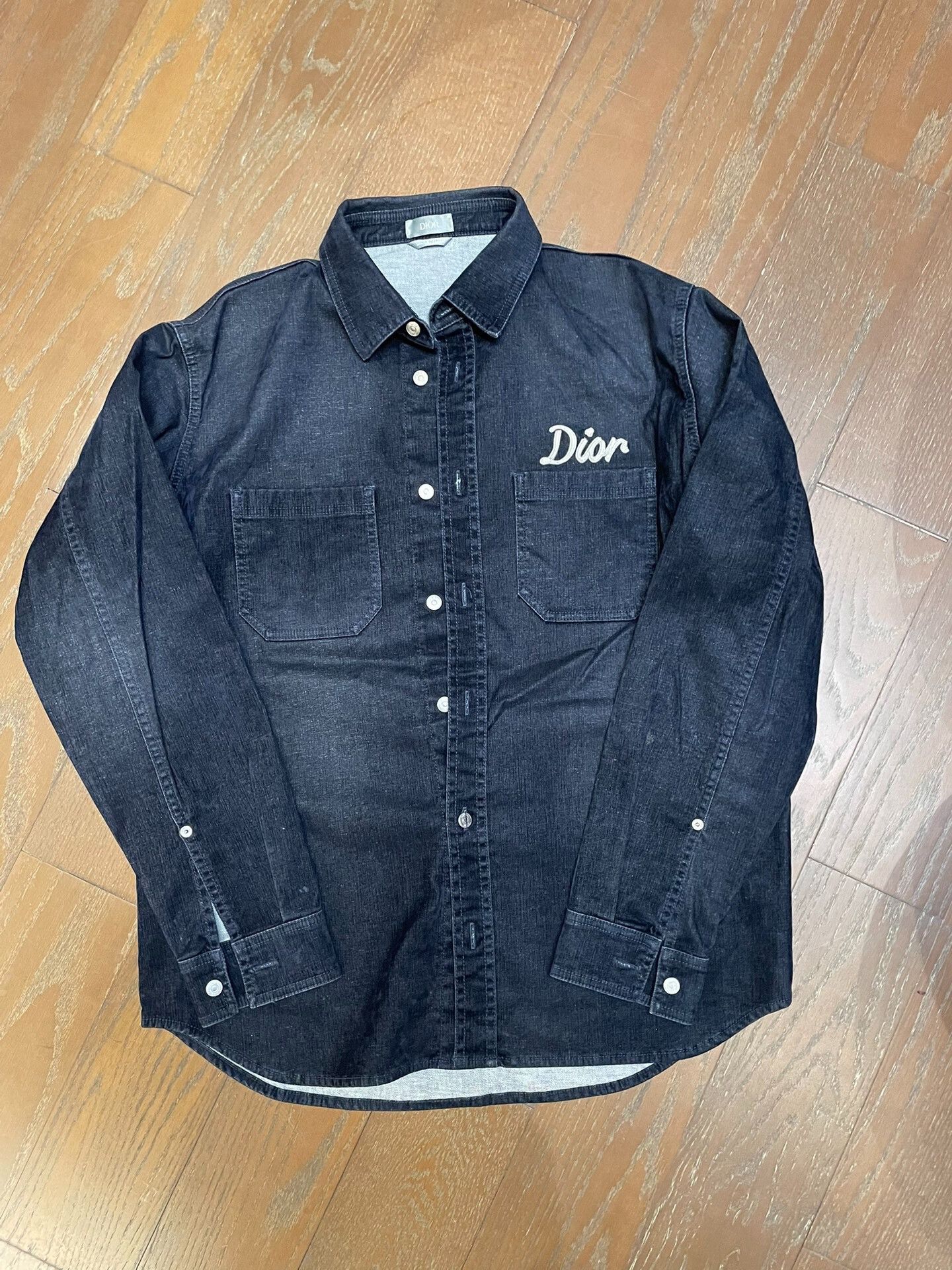 Dior Dior Embroidered Logo Velvet Shirt Jacket Size US L / EU 52-54 / 3 - 1 Thumbnail