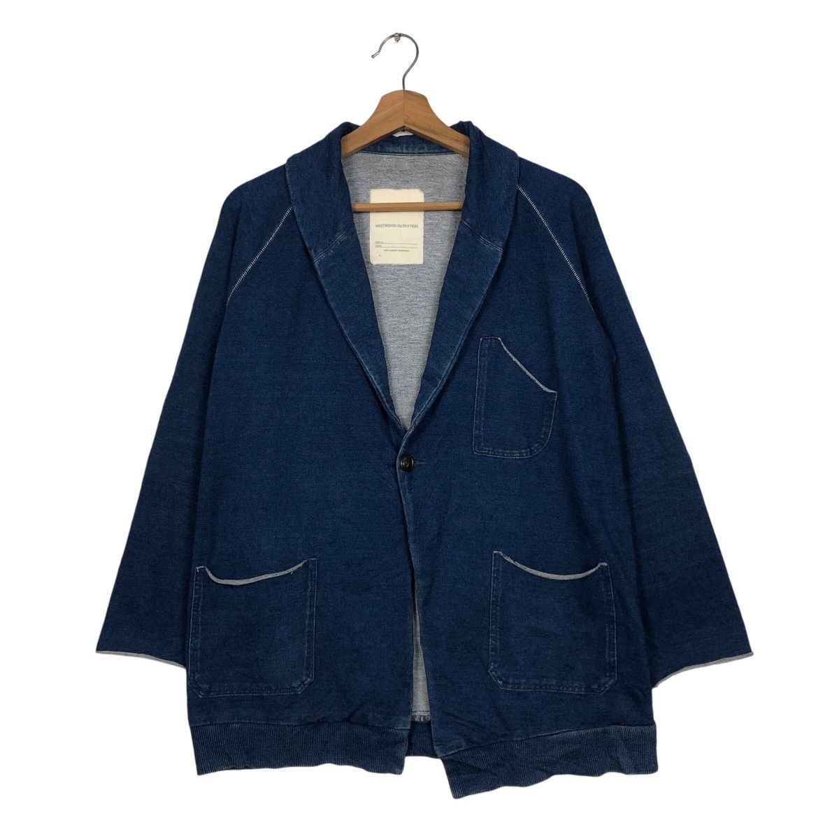 Indigo 📌Vintage Indigo Denim Jacket Worker Westwood 45RPM Size US M / EU 48-50 / 2 - 2 Thumbnail