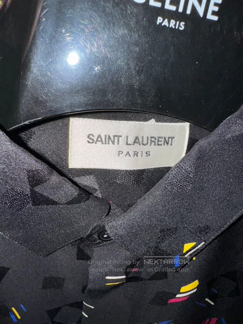 Saint Laurent Paris size 38 Mondrian Silk Shirt