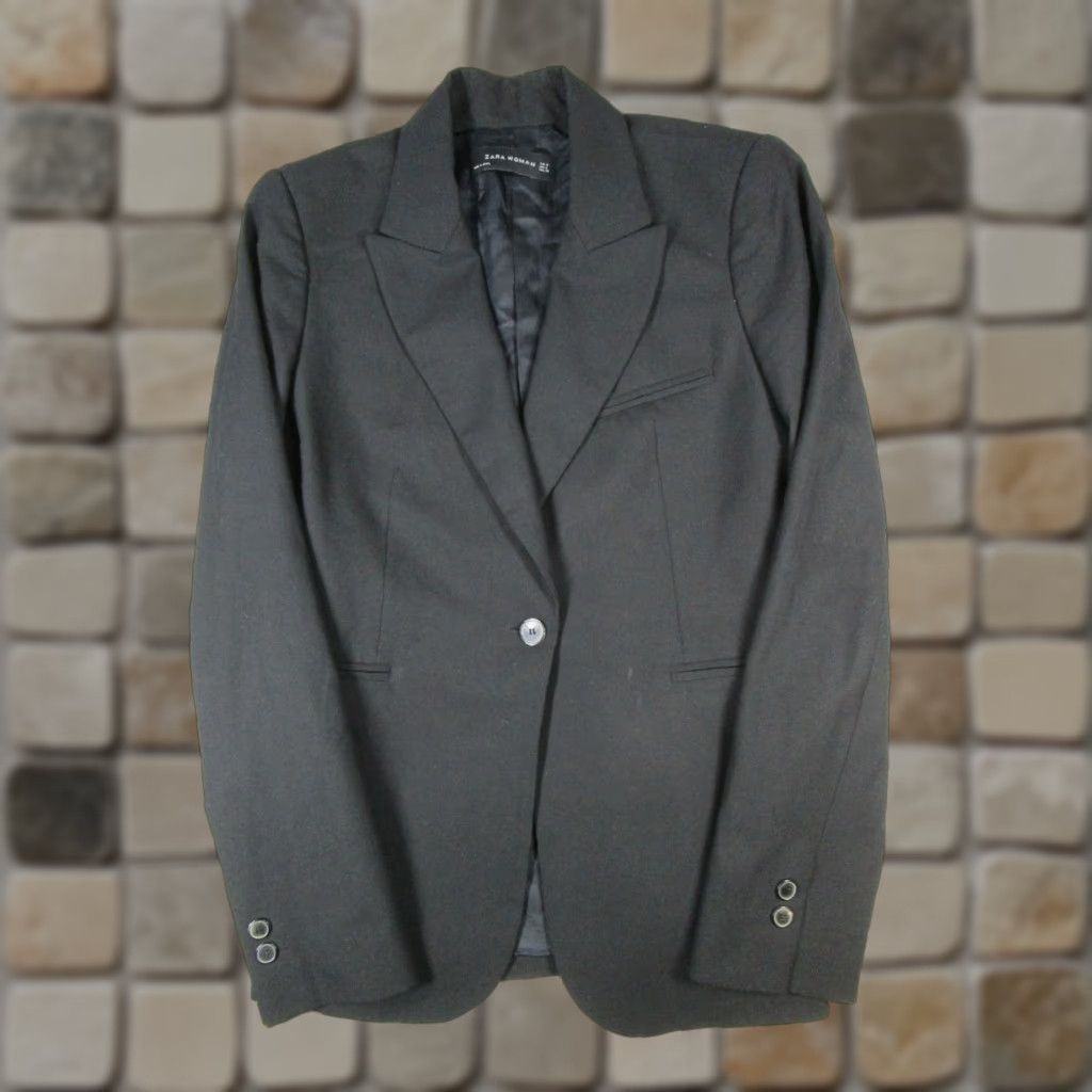 Zara Zara Blazer Womens Small Black Sport Coat Jacket Blazer S Black Regular Jacket Women's Blazer Sports Theme 90s? Size S / US 4 / IT 40 - 1 Thumbnail