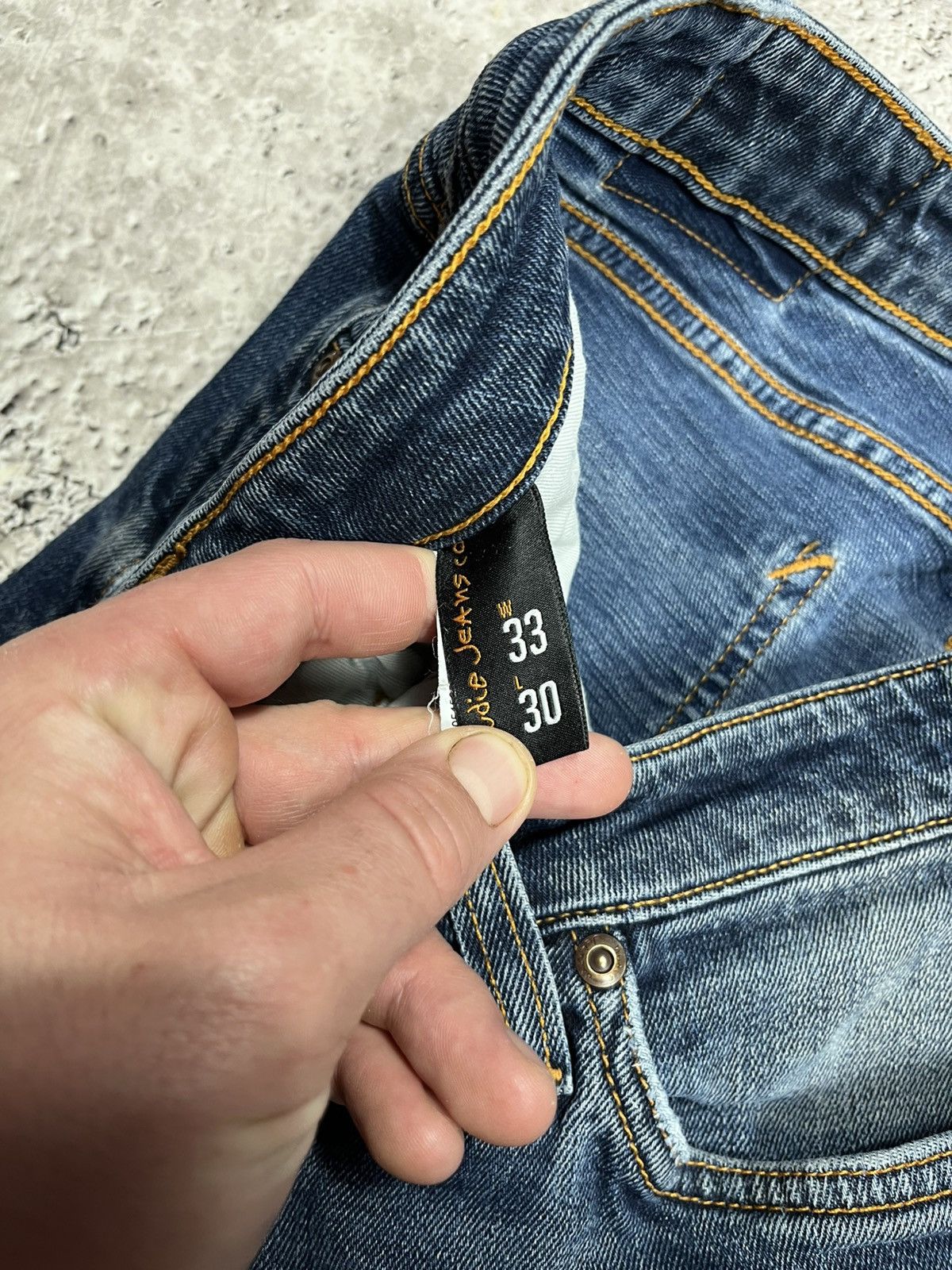 Nudie Jeans Nudie Jeans Skinny Fit Organic Denim Jeans W33 L30 Blue Size US 33 - 12 Thumbnail