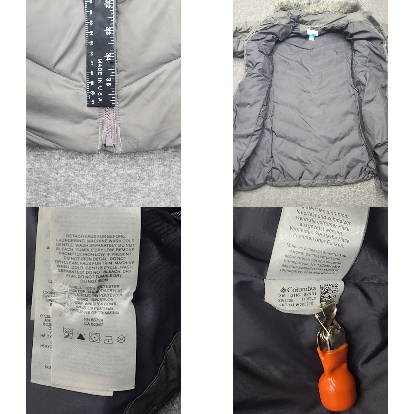 Vintage Columbia Lay D Down II Mid Jacket Womens 2X Graphite Gray Long Puffer Parka Coat Size XXL / US 16-18 / IT 52-54 - 8 Thumbnail