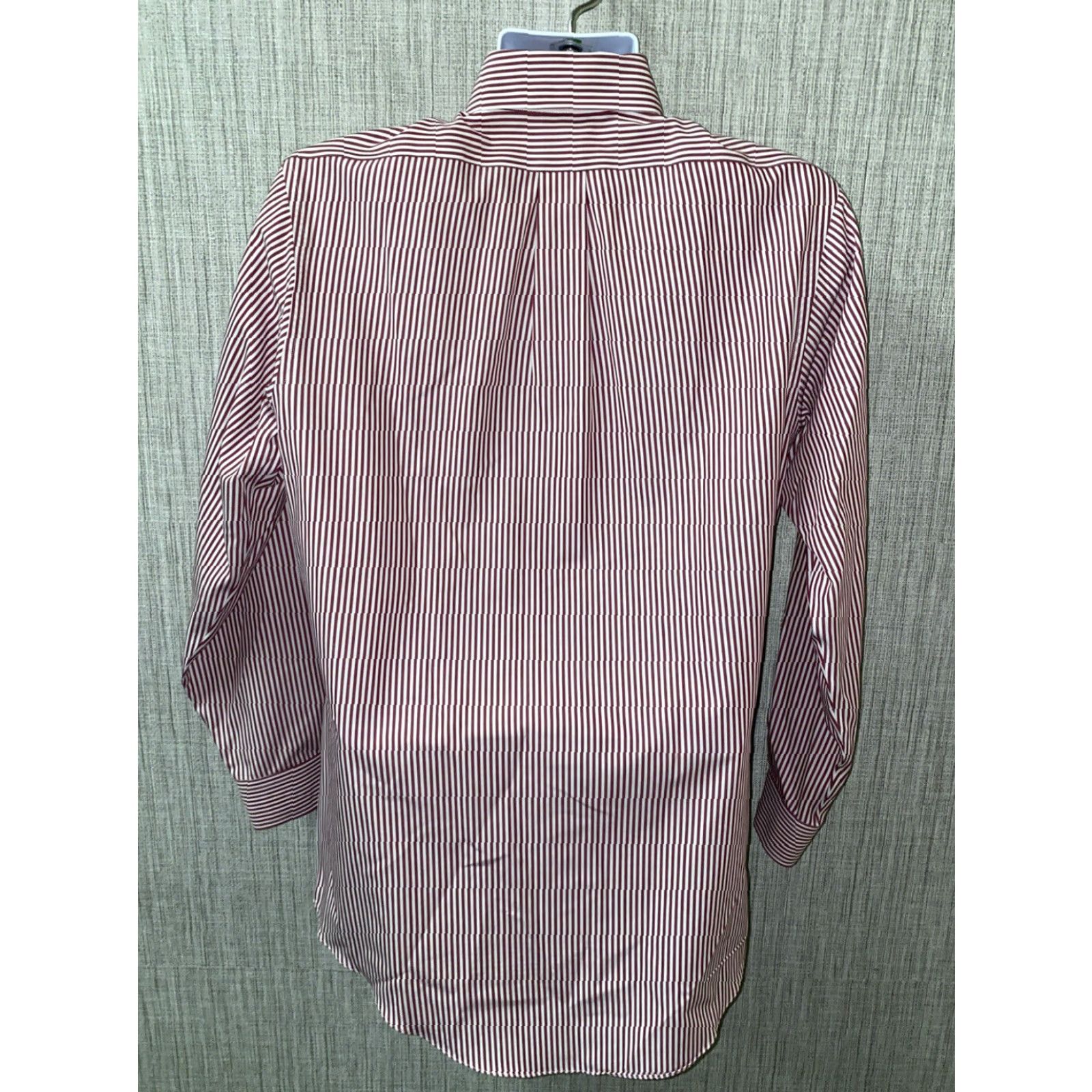 Brooks Brothers Brooks Brothers Non Iron Mens Red/White Striped Long Sleeve Sz 15.5 Slim Fit Dress Shirt Size US M / EU 48-50 / 2 - 5 Thumbnail