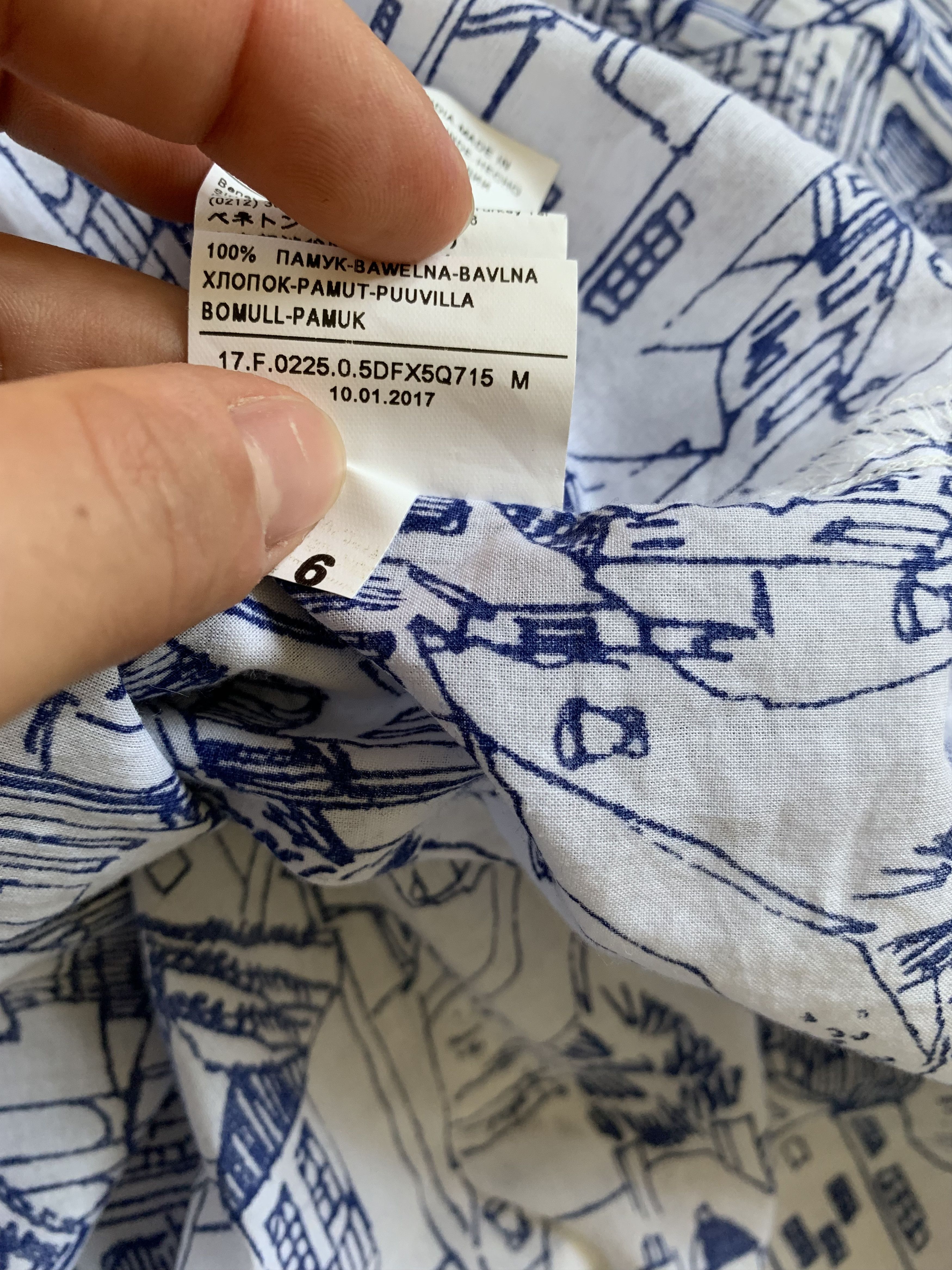 United Colors Of Benetton United Colors of Benetton Over Print City Shirt Button Up Size US M / EU 48-50 / 2 - 8 Thumbnail