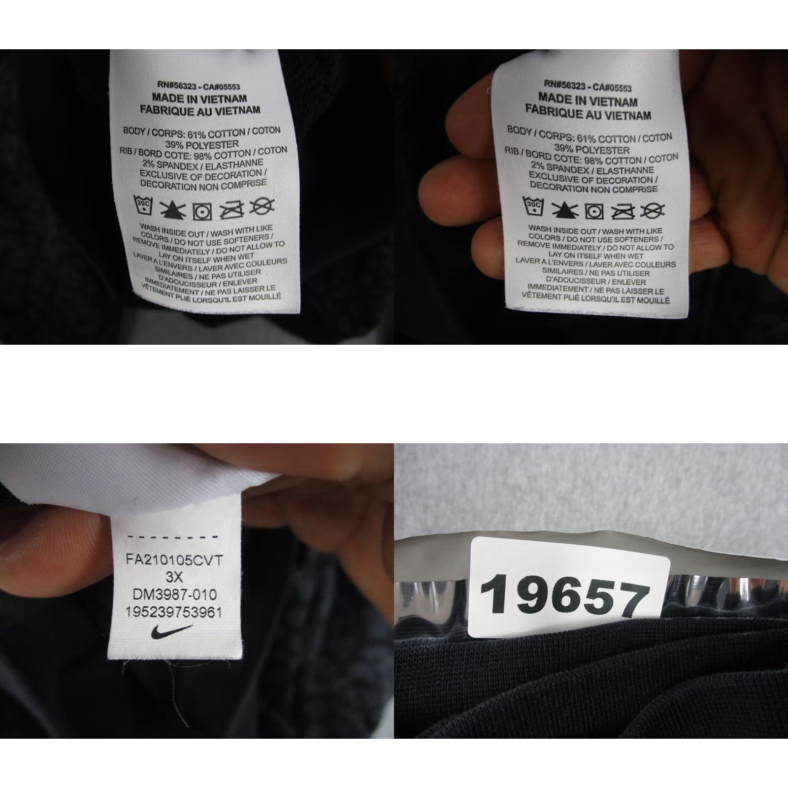 Nike Nike Hoodie Womens 3X Black Leopard Animal Print Fleece Pullover DM3987-010 Size XXL / US 16-18 / IT 52-54 - 8 Thumbnail