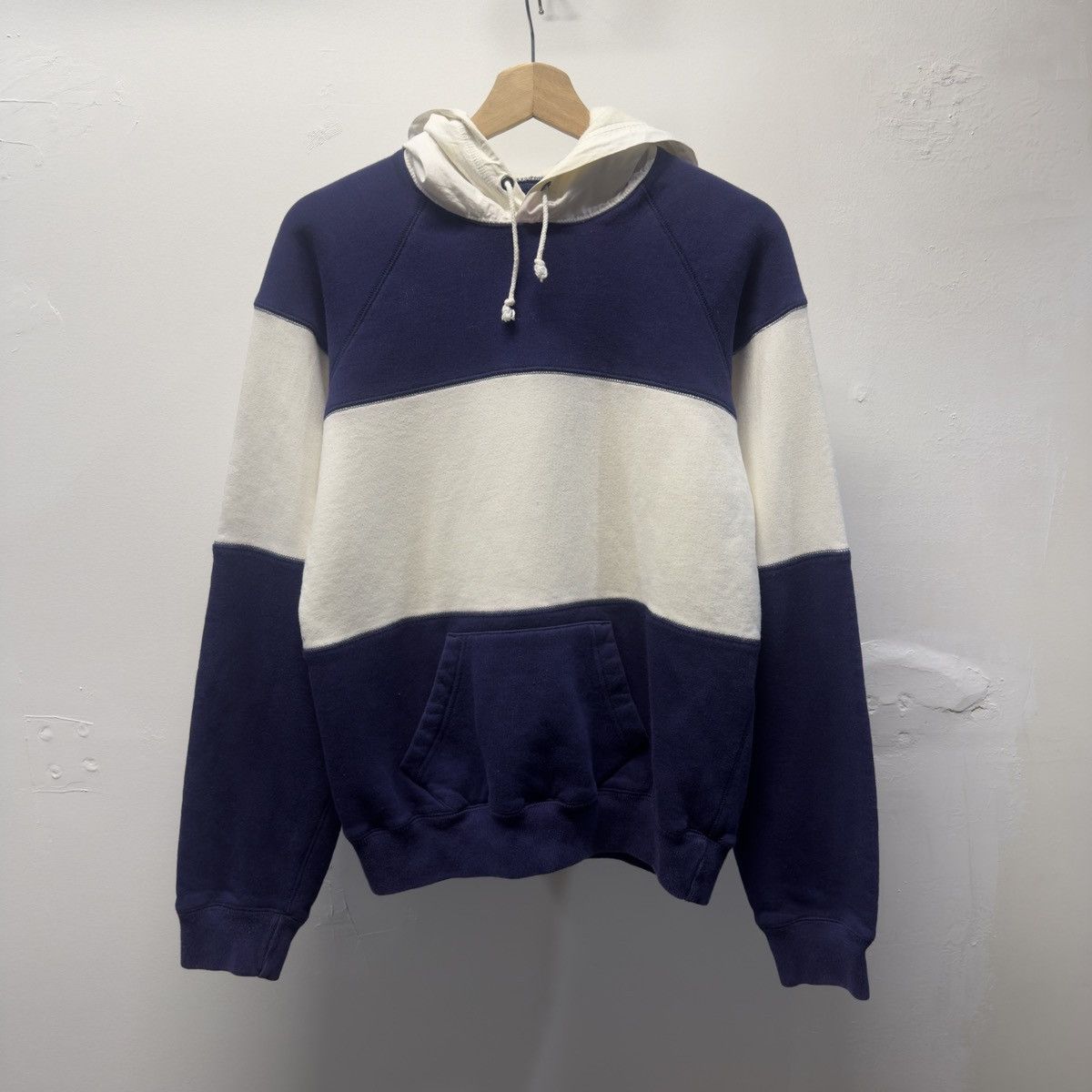 Polo Ralph Lauren 90s Polo Ralph Lauren White Navy Hoodie RRL ERL Chrome Size US M / EU 48-50 / 2 - 1 Thumbnail