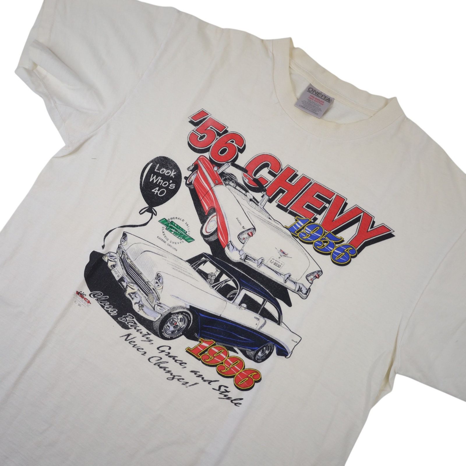 Vintage Vintage '56 Chevy Graphic T Shirt Size US L / EU 52-54 / 3 - 2 Thumbnail