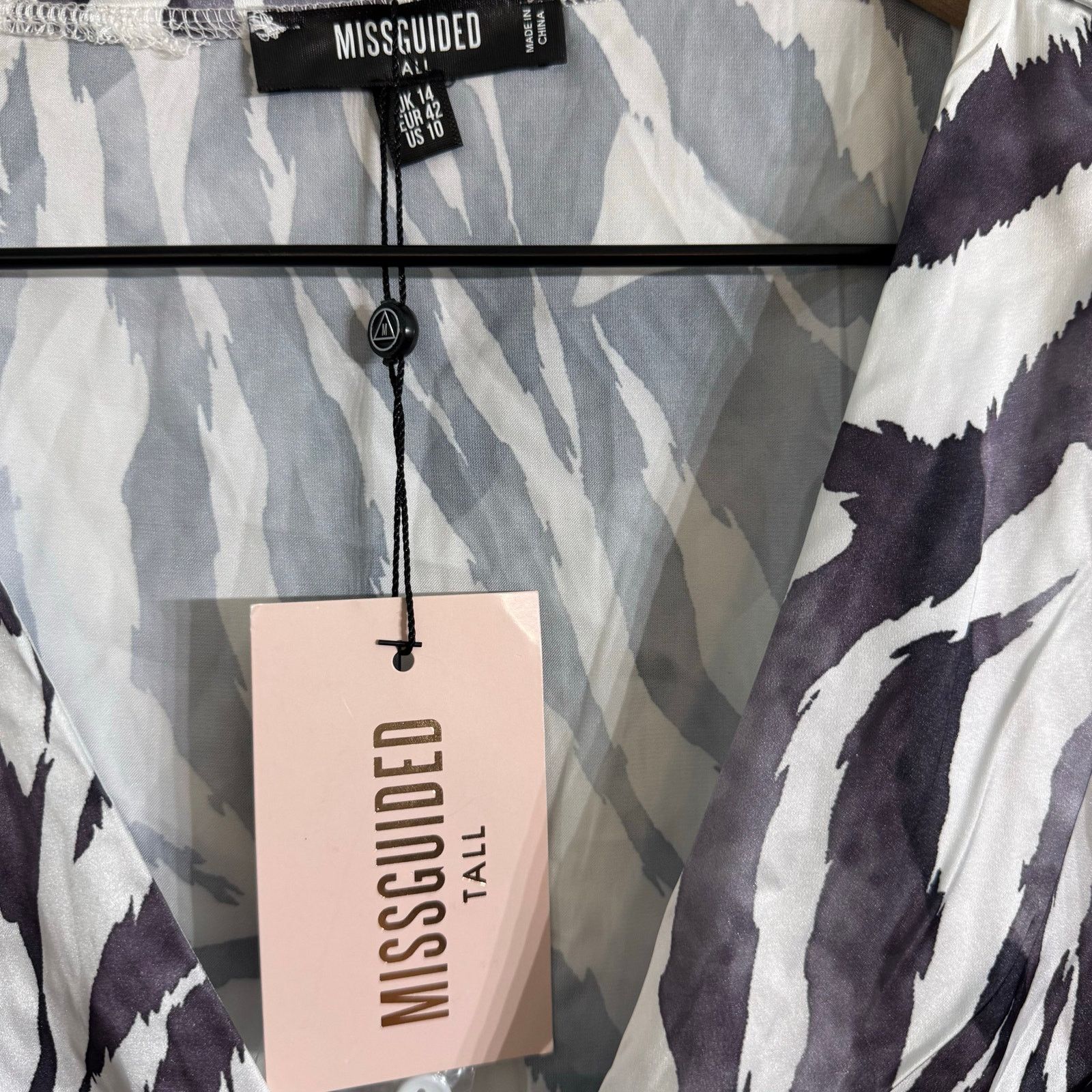 Other Misguided Tall Knot Front Zebra Print Crop Top Size 10 New Size L / US 10 / IT 46 - 2 Thumbnail