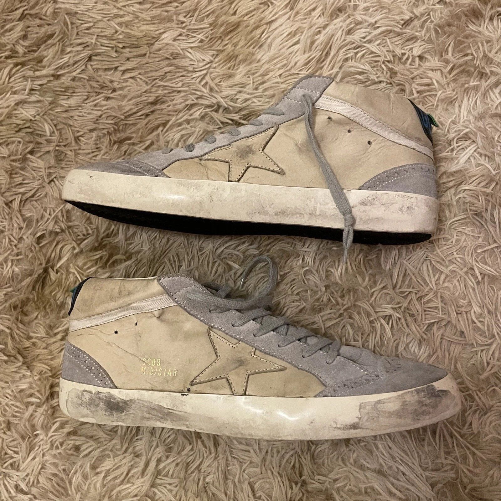 Golden Goose Share Golden Goose Sneakers MID STAR GGDB High Top Leather Size US 12 / EU 45 - 3 Thumbnail