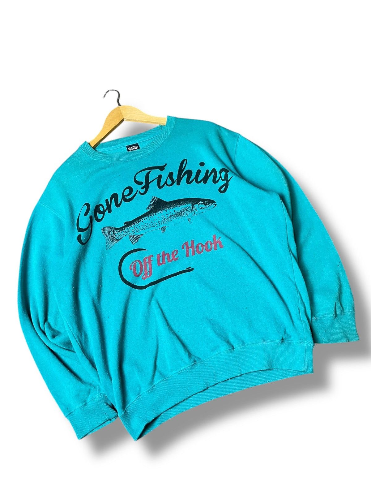 Japanese Brand × Vintage BABVINO Gone Fishing Pullover Sweatshirt (80) Size US M / EU 48-50 / 2 - 4 Thumbnail