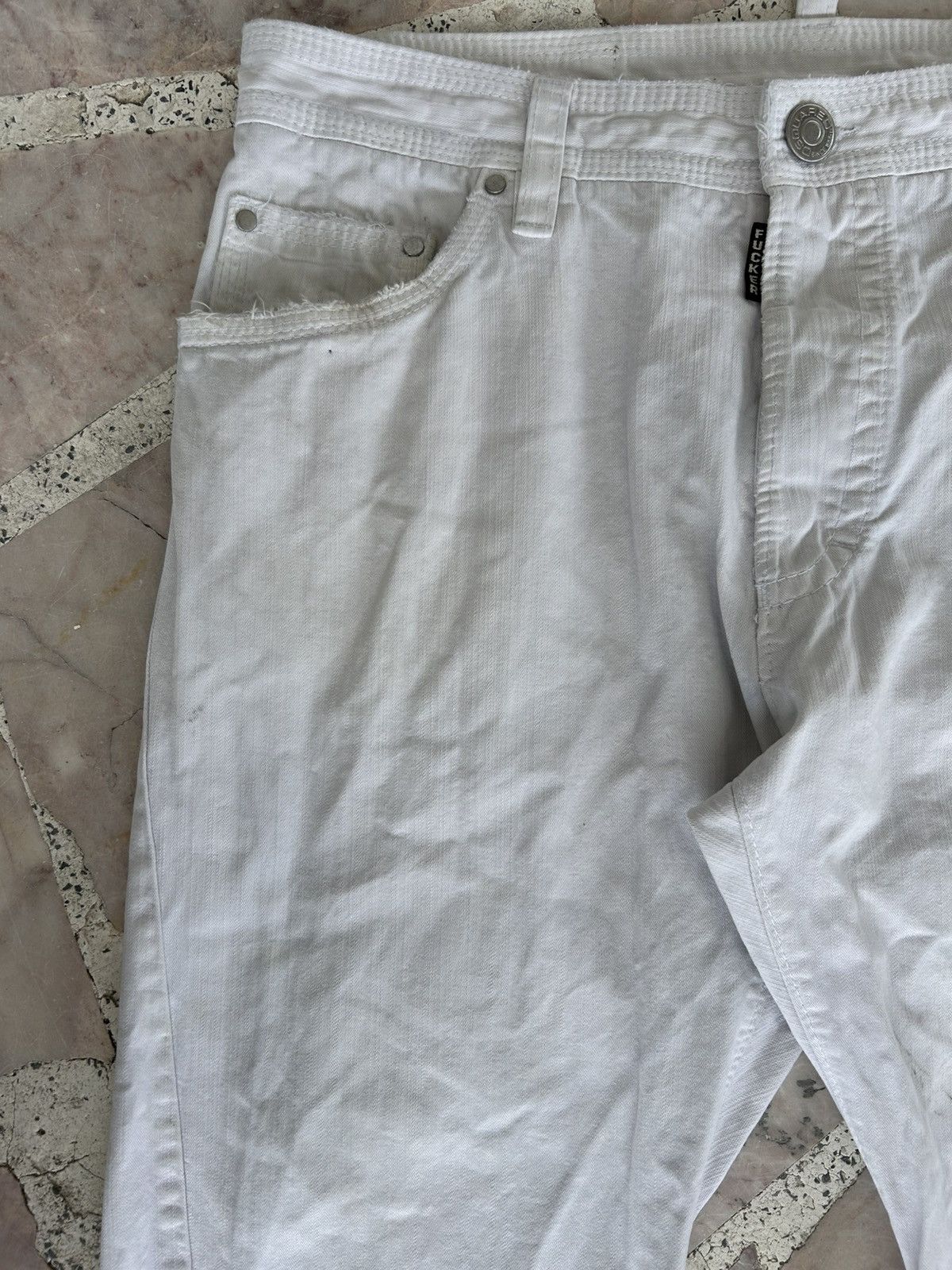 Dsquared2 Motherfucker Denim Dsquared Italy White Vintage Size US 33 - 9 Thumbnail