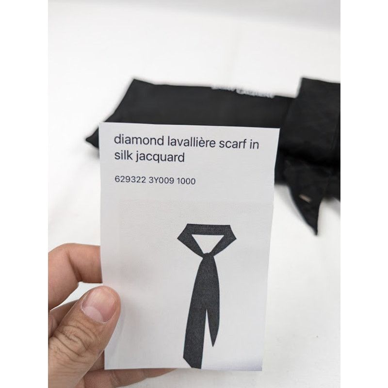 Saint Laurent Paris o1rshd1 Size: OS / Diamond lavallière Scarf in Silk Jacquard Size ONE SIZE - 14 Thumbnail
