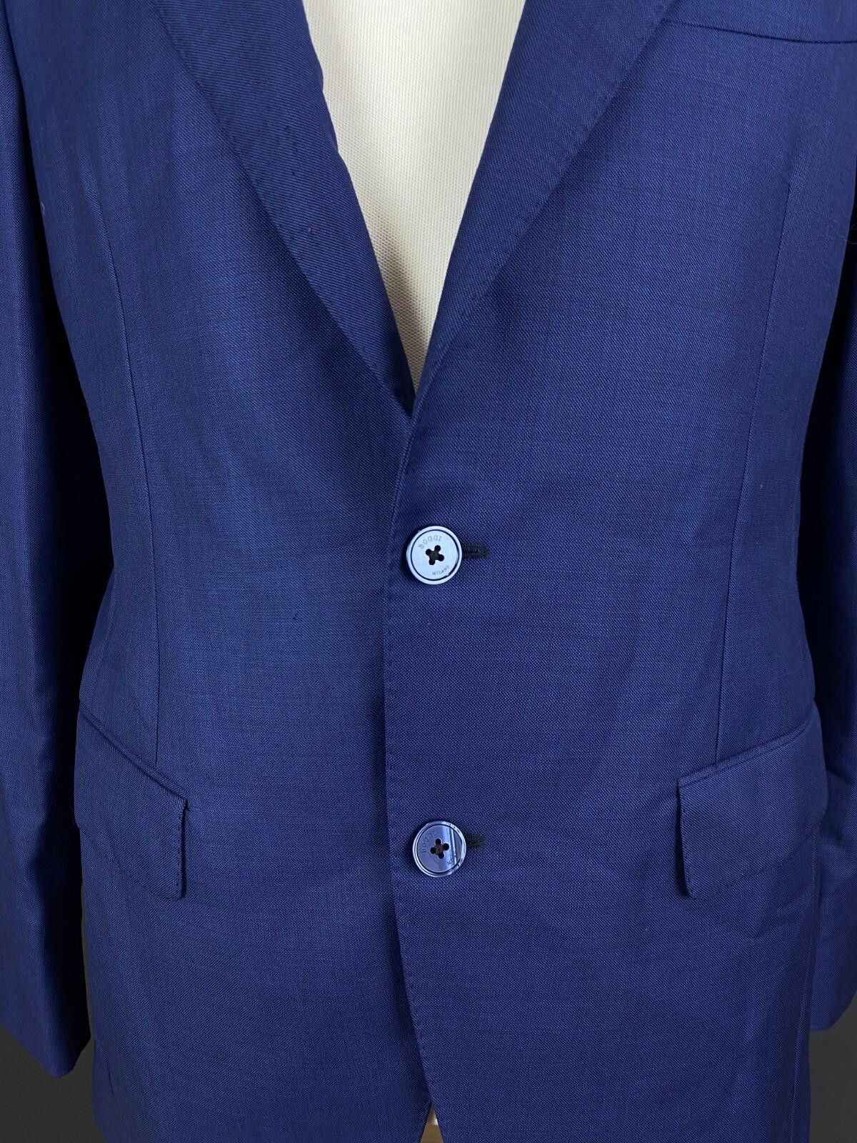 Designer Boggi Milano Icons Blue Wool Two Button Size EU 48 US 38 M Size 40R - 4 Thumbnail