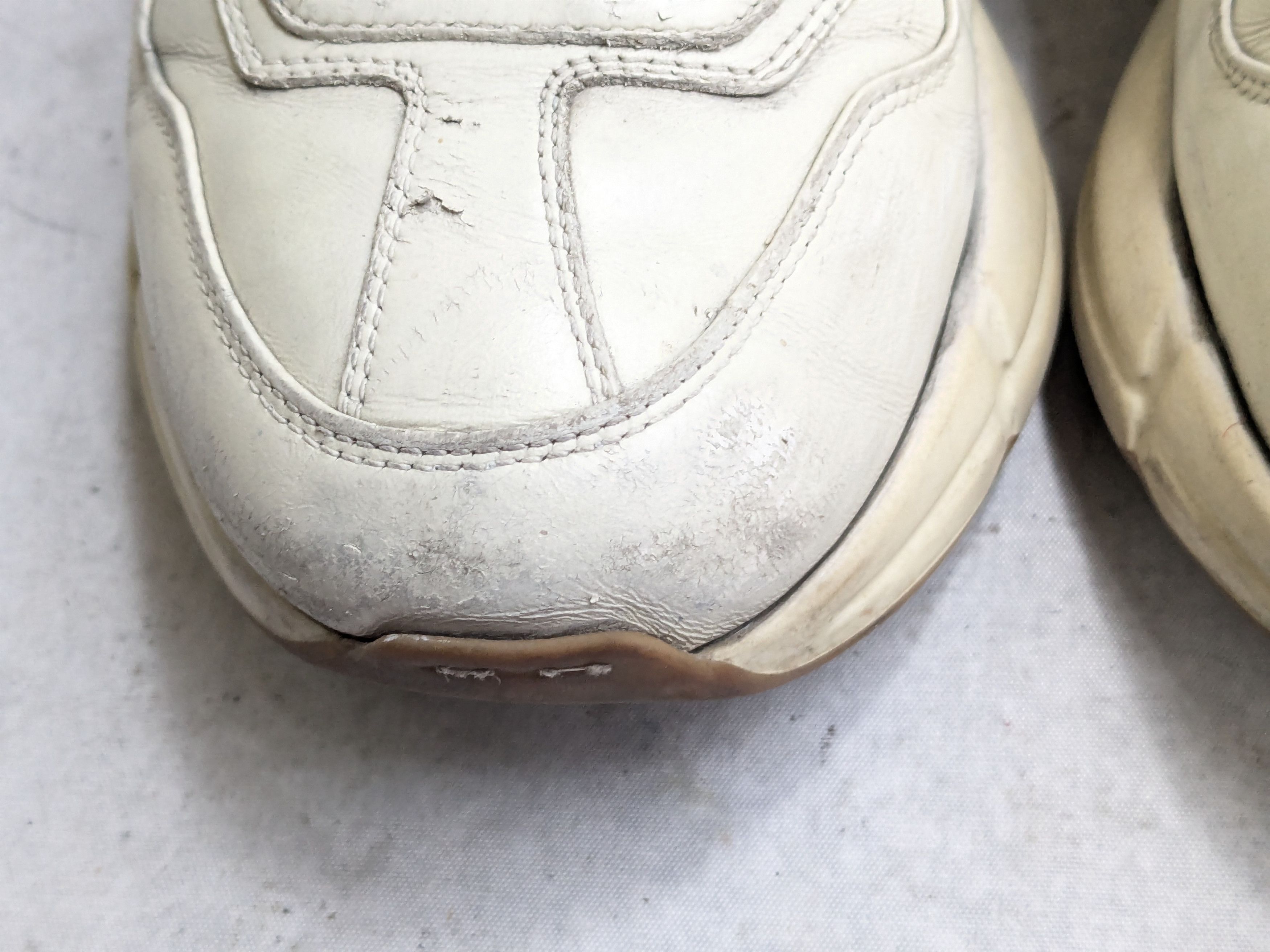 Gucci Gucci Rython Sneakers 11.5 Ivory Cat Kitty Leather Size US 11.5 / EU 44-45 - 8 Thumbnail
