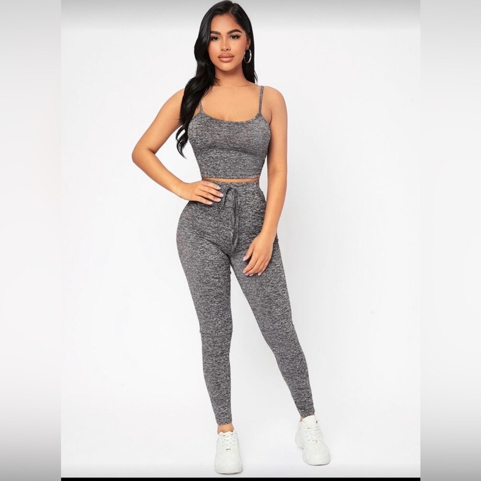 Other New Athleticwear Gym Casual Gray Matching Set with Pants Size 27" / US 4 / IT 40 - 1 Thumbnail