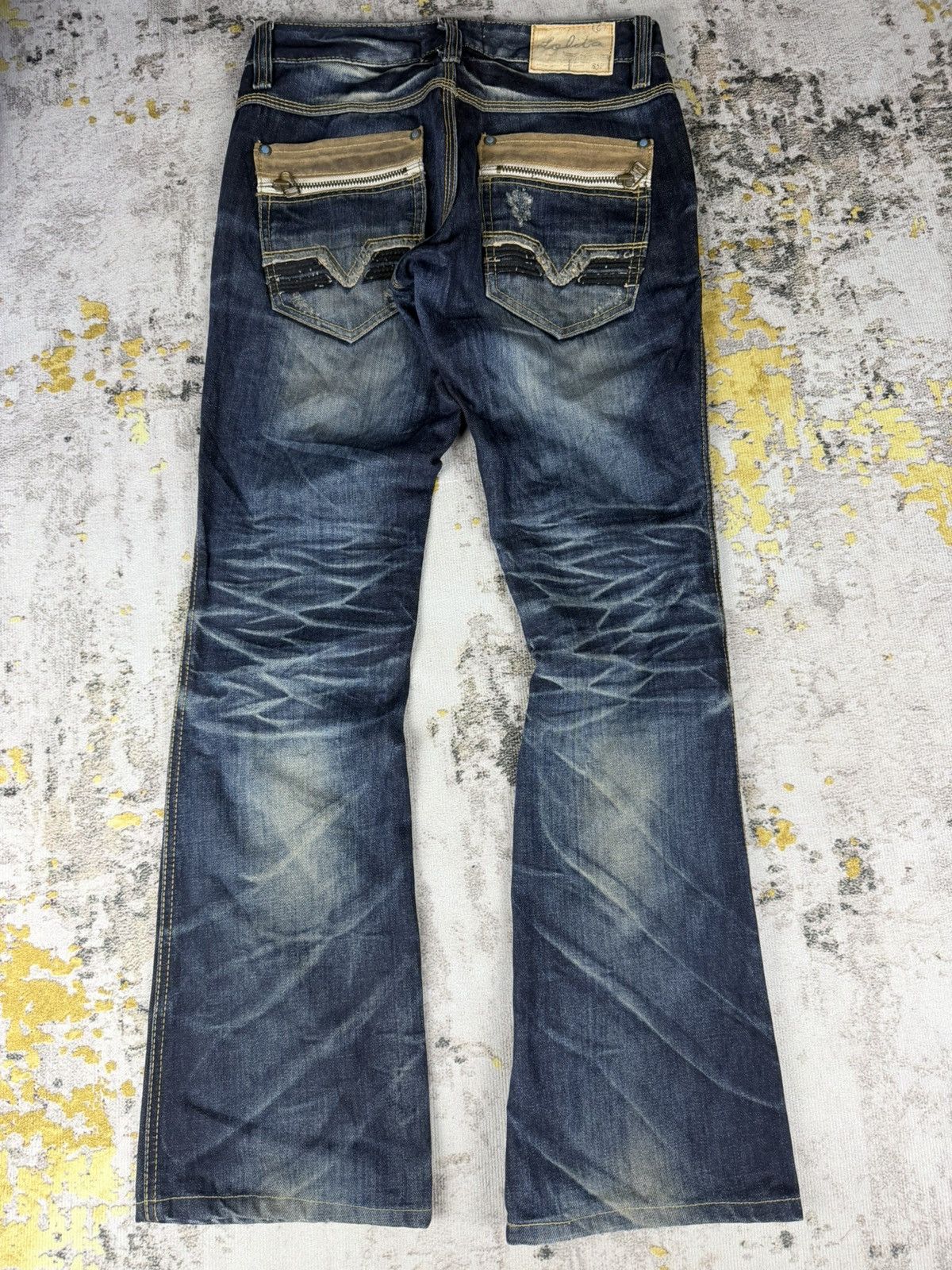 Tornado Mart Flared Lolita Concert Club Mudwash Jeans Size US 30 / EU 46 - 2 Thumbnail